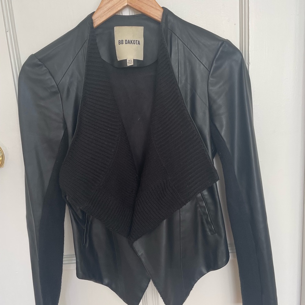 Bb Dakota Black Faux Leather Jacket